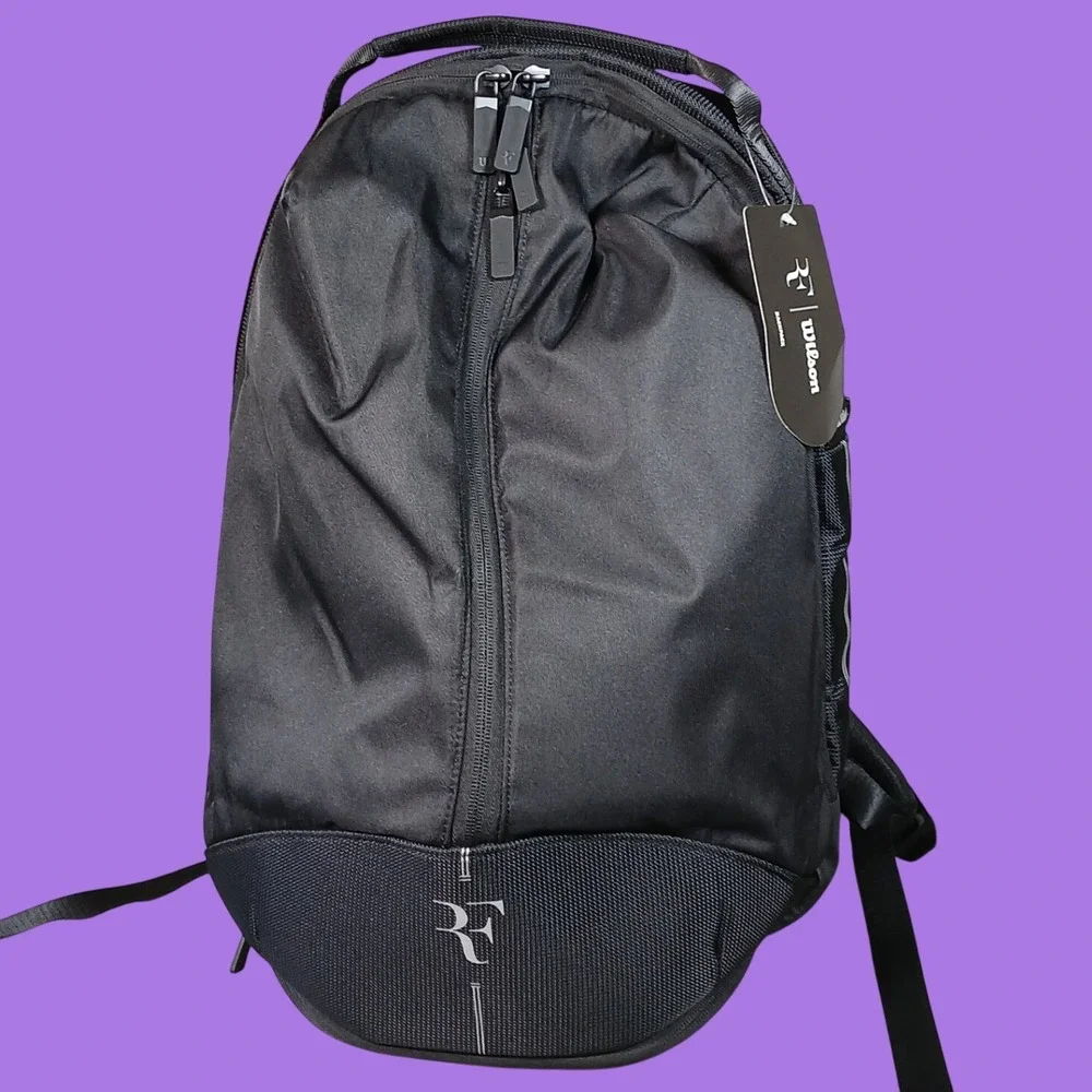 Wilson RF Backpack Black Roger Federer Tennis Racket Bag NEW